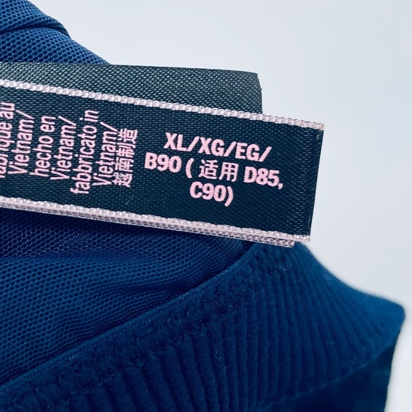 Victorias Secret Sports Bra Size XL Women’s Lightly Lined Logo Panty Blue - Picture 5 of 7